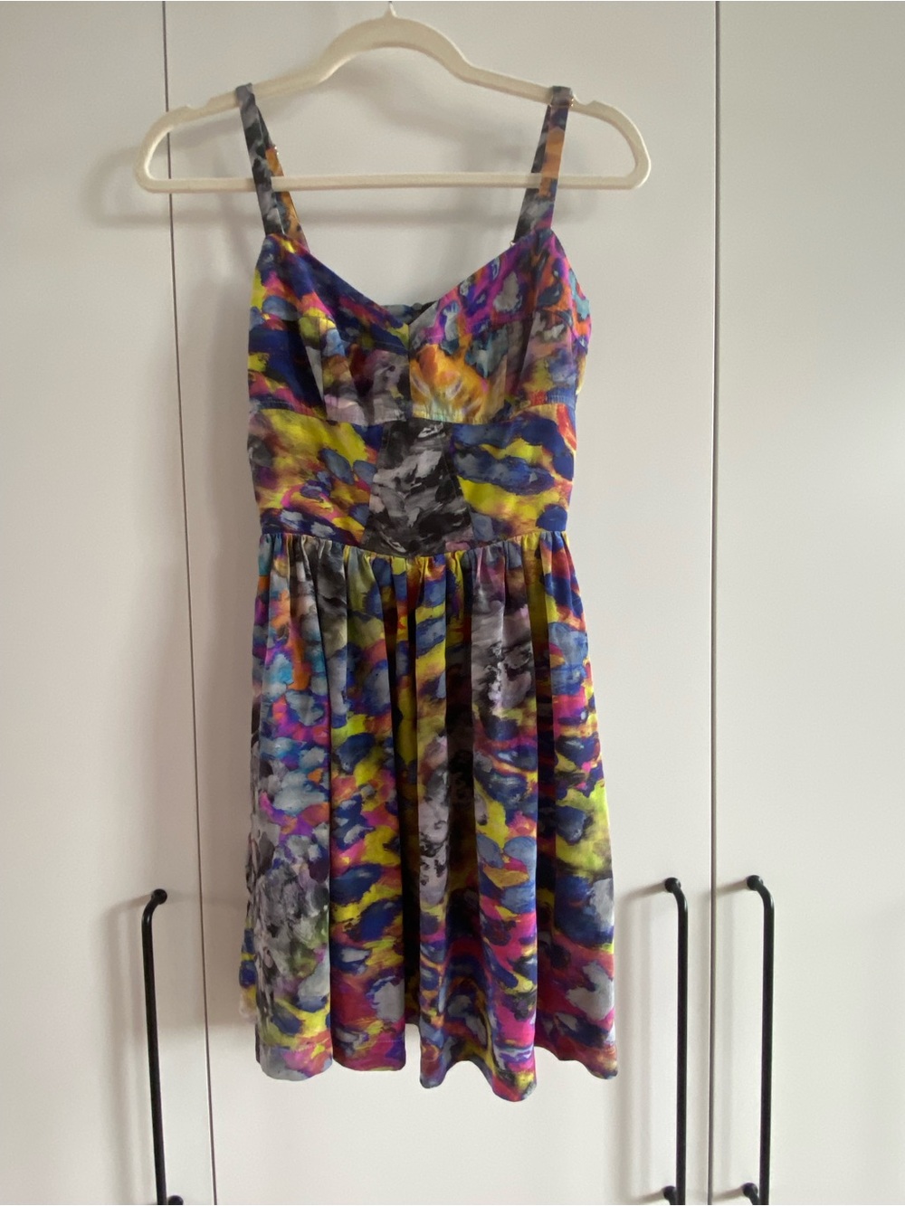 Amanda Uprichard 100% Silk Abstract Print Dress